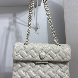 Kurt Geiger White Quilted Shoulder Bag